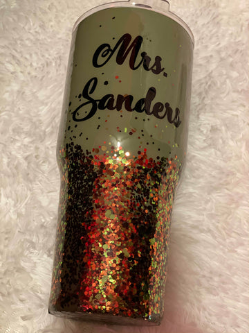 30 oz glitter tumbler